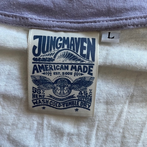 Jungmaven Baseball Cropped Long Sleeve T shirt - Picture 2 of 3